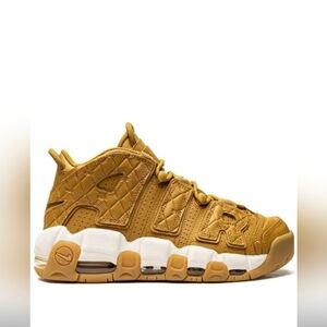 Nike Women's Air More Uptempo Quilted Wheat Gum Light